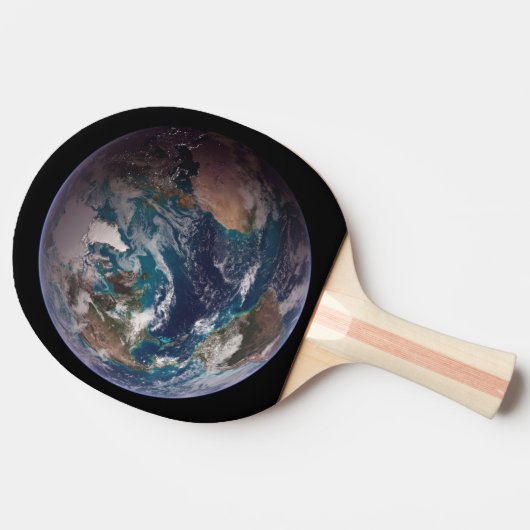 ツインブルーのビー玉 – 西 – 惑星地球NASAの画像 卓球ラケット (横)