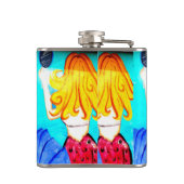 ツインブロンドの人魚フラスコ フラスク (裏面)