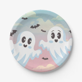 ツインブーのハロウィーンベイビーシャワー ペーパープレート