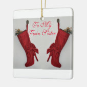 ツインブーツと双子の姉妹の願い セラミックオーナメント (左)