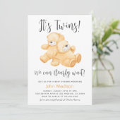 ツインベア私たちは赤ちゃんシャワーを待つことができる 招待状 (スタンド正面)