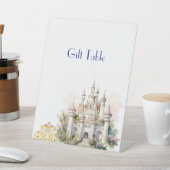 ツインベイビーシャワー城とキャリッジ 台座サイン (インサイチュ)