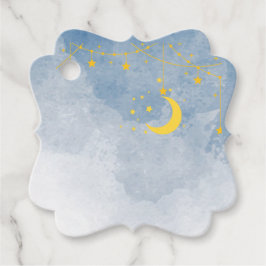 ツインベイビーシャワー太陽、月、星 フェイバータグ