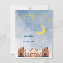 ツインベイビーシャワー太陽、月、星 出欠カード