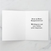 ツインベビーおめでとう カード (内部)