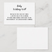 ツインベビーウィッシングウェルベイビーシャワー エンクロージャーカード (正面/裏面)