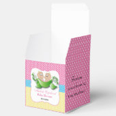 ツインベビーガールシャワー – ポッドの2つのエンドウ フェイバーボックス (オープン)