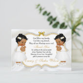 ツインベビーガールズバプテスマ金ゴールドクロスサンキュー サンキューカード (スタンド正面)