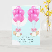 ツインベビーガールズ カード (黄色い花)