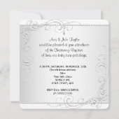 ツインベビーガールボーイ《キリスト教》洗礼式や命名式バプティスホワイト2a 招待状 (裏面)