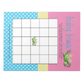 ツインベビーガール&ボーイシャワーゲーム ノートパッド (正面)