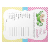 ツインベビーガール – ポッドワードゲームで2つのエンドウ ノートパッド (正面)