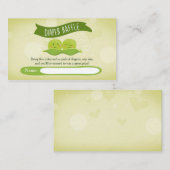 ツインベビーシャワーおむつラッフルカードエンドウ エンクロージャーカード (正面/裏面)