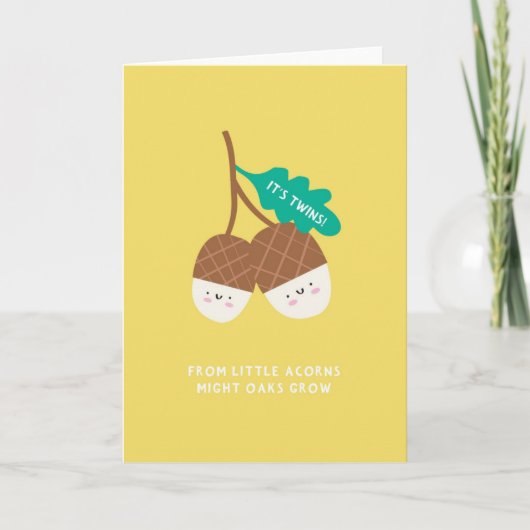 ツインベビーシャワーカード カード (正面)