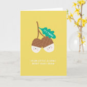 ツインベビーシャワーカード カード (黄色い花)