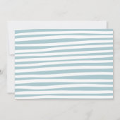 ツインベビーシャワーブルーモダンタイポグラフィシンプル 招待状 (裏面)