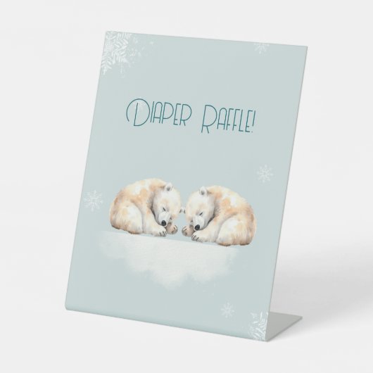 ツインベビーシャワー二重スナッグル 台座サイン (正面)