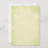 ツインベビーシャワー招待状ポッドピンクの2つのエンドウ 招待状 (裏面)