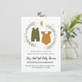 ツインベビーシャワー招待状 招待状 (スタンド正面)