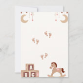 ツインベビーシャワー招待状 招待状 (裏面)