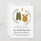 ツインベビーシャワー招待状 招待状 (正面)