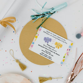 ツインベビーシャワー招待状 招待状