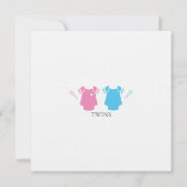 ツインベビーシャワー招待状 招待状 (裏面)