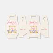 ツインベビーシャワー |かわいいキリン赤ちゃんシャワー フェイバーボックス (折り畳みなし)