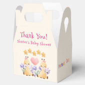 ツインベビーシャワー |かわいいキリン赤ちゃんシャワー フェイバーボックス (オープン)