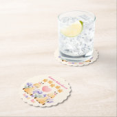 ツインベビーシャワー |かわいいキリン赤ちゃんシャワー ペーパーコースター (インサイチュ)