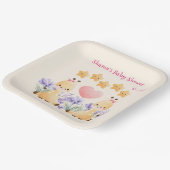 ツインベビーシャワー |かわいいキリン赤ちゃんシャワー ペーパープレート (傾斜あり)