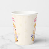 ツインベビーシャワー |かわいいキリン赤ちゃんシャワー 紙コップ (右)