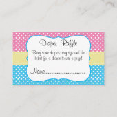 ツインベビーシャワー – ポッドおむつラッフルの2つのエンドウ エンクロージャーカード (裏面)