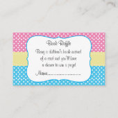 ツインベビーシャワー – ポッドブックラッフルの2つのエンドウ エンクロージャーカード (裏面)