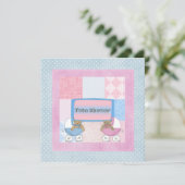 ツインベビーシャワー 招待状 (スタンド正面)