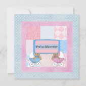 ツインベビーシャワー 招待状 (正面)