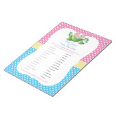 ツインベビーシャワー – Pod Candyゲームで2つの豆 ノートパッド (アングル)