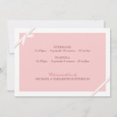 ツインベビーフォトコラージュベビー発表 | ピンク 案内状 (裏面)