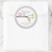 ツインベビーフールベビーシャワーステッカー ラウンドシール (バッグ)