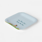 ツインベビー春シャワー ペーパープレート (傾斜あり)