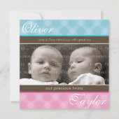 ツインベビー発表::調和1SQ 案内状 (正面)