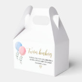 ツインベビー赤ちゃんシャワーお気に入りボックス フェイバーボックス (正面サイド)