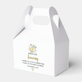 ツインベビー赤ちゃんシャワー切り妻箱 フェイバーボックス