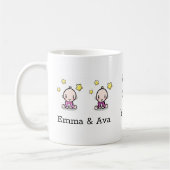 ツインベビー:私たちはママ·マグ、コーヒー·マグが大好きです コーヒーマグカップ (左)