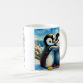 ツインペンギン幸せ足ハグ喫茶飲みカップ コーヒーマグカップ (正面右)