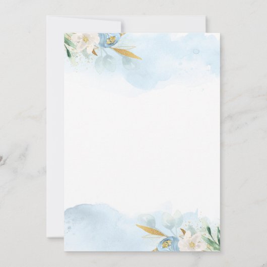 ツインボーイのテディベア我々は心から待つことができる 招待状 (裏面)