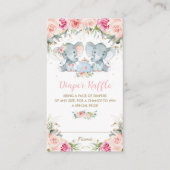 ツインボーイガールエレファントピンクフローラティーオムツ エンクロージャーカード (正面)