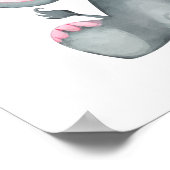 ツインボーイガールエレファントベビーシャワーへようこそ ポスター (角)