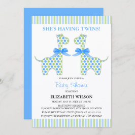 ツインボーイキリン赤ちゃんシャワー 招待状