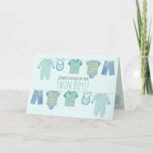ツインボーイズおめでとう カード